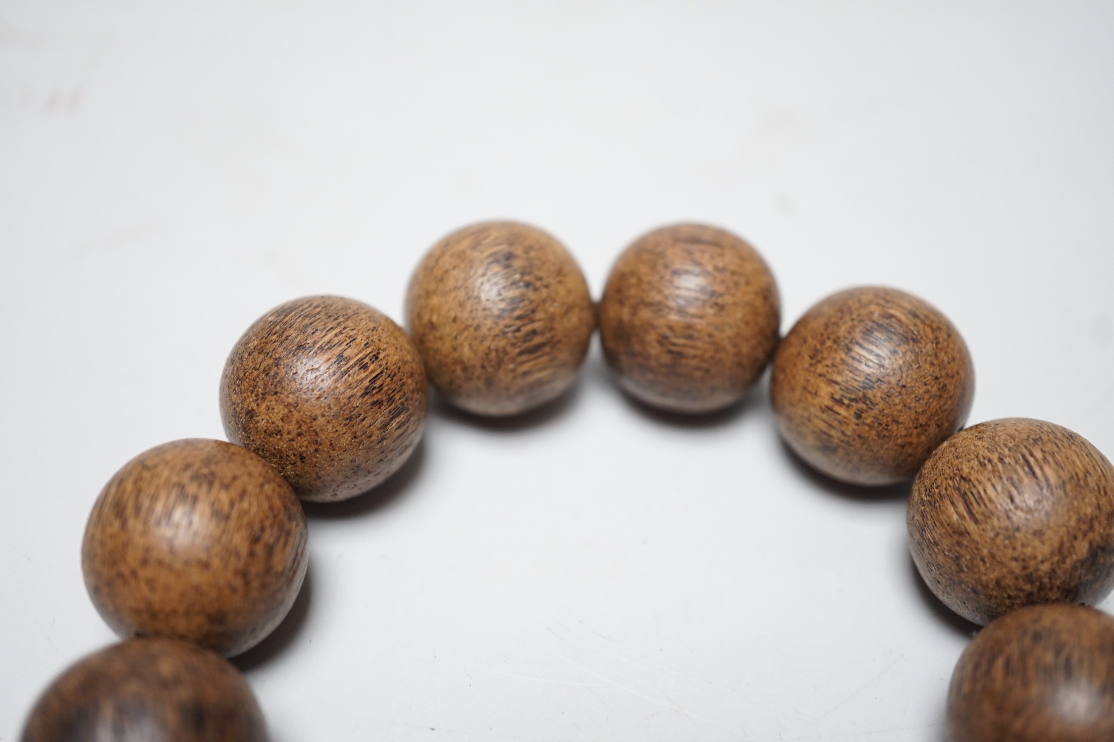A Chinese wood bead bracelet
